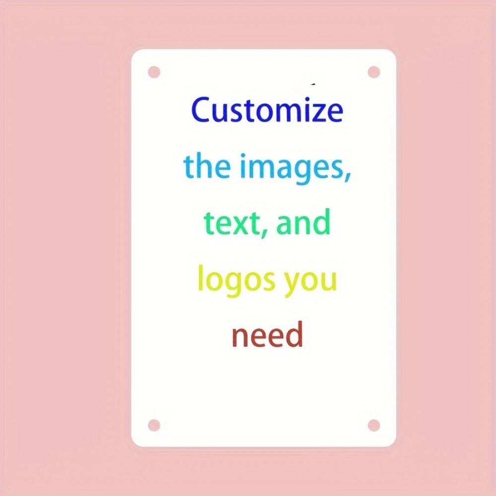 Home Office Logo - Placa de Metal Personalizada 8x12in, Texto,