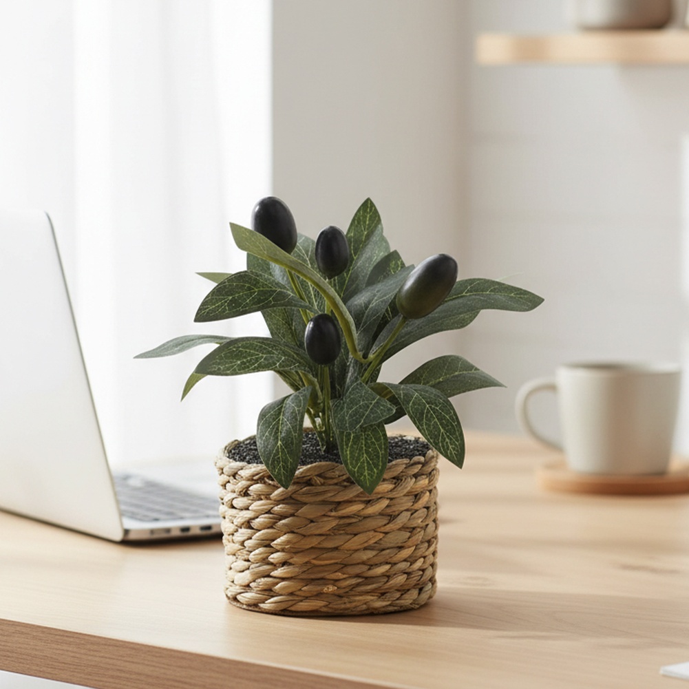 Home Office Layout - Plantas Artificiais, Oliveira de Plástico, Plantas