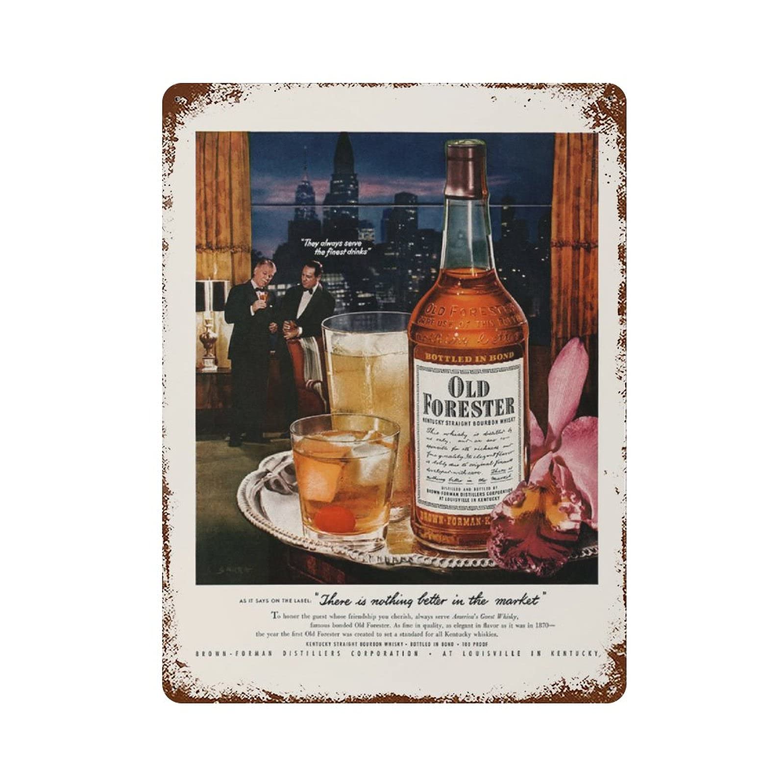 Home Office Or - Placa de metal, estilo vintage, com