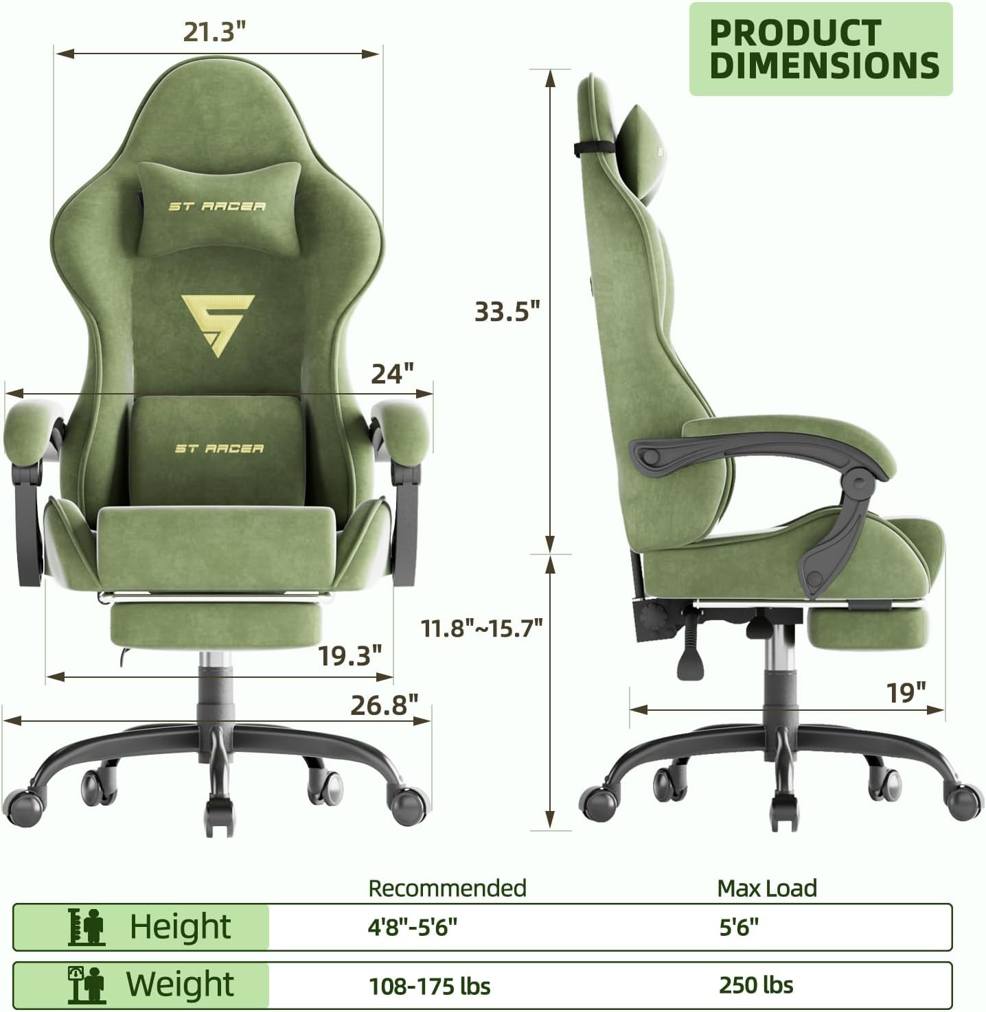 Cadeira de jogos de design des - Ergonomic Office Chair avaliação e preço