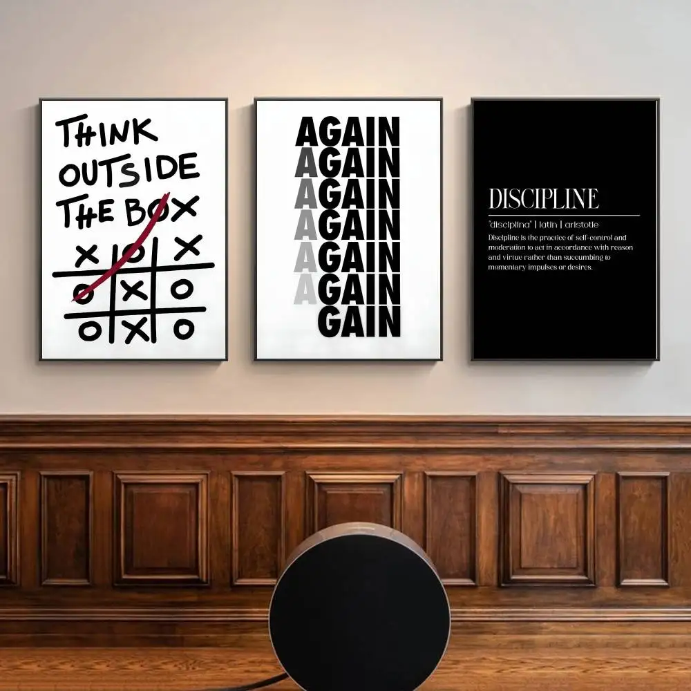 Arte de parede com texto inspi - Home Office Room Inspiration avaliação e preço