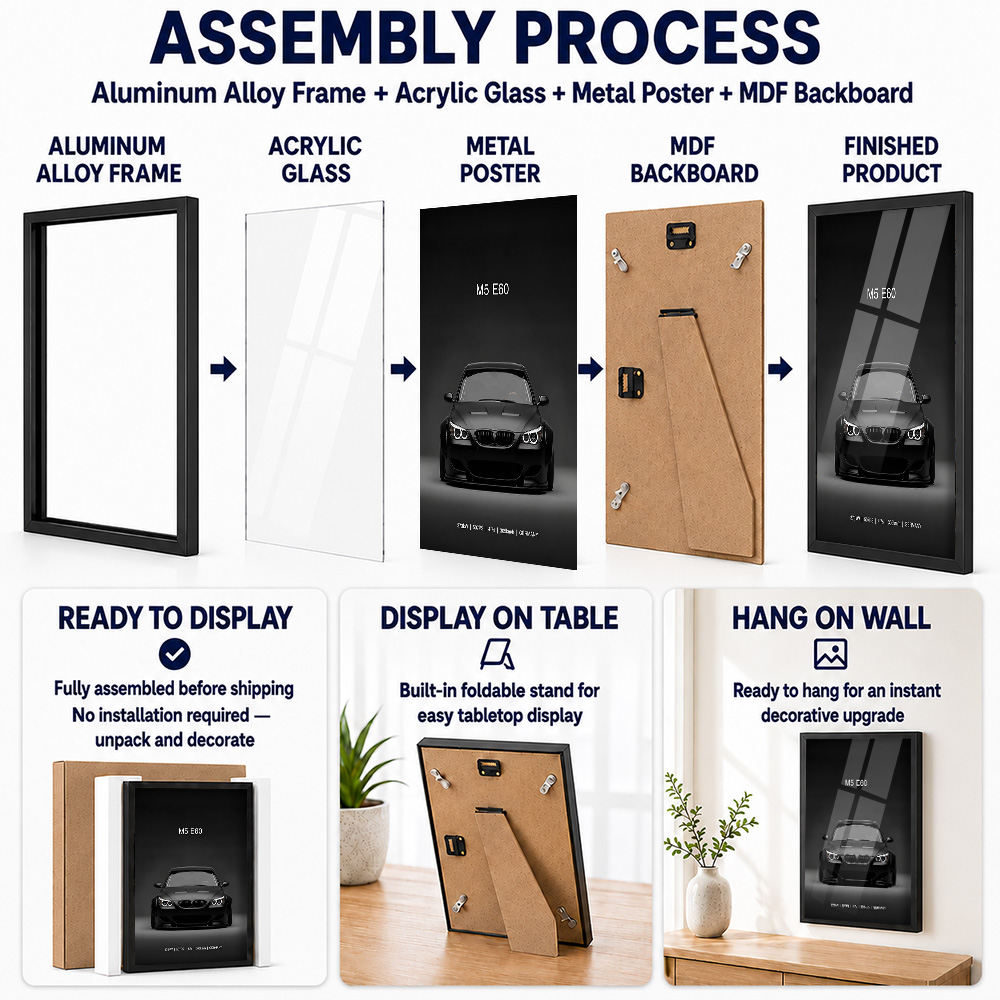 Pôster de metal com imagem de  - Home Office Or avaliação e preço